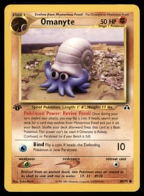 Omanyte Neo Discovery #60/75 1st. ED. Pokemon Card