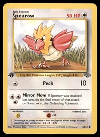 Spearow Jungle #62/64 1st. ED. Pokemon Card