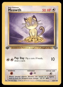 Meowth Jungle #56/64 1st. ED. Pokemon Card