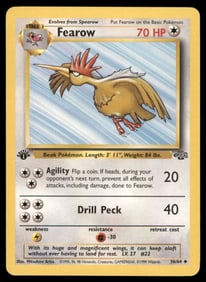 Fearow Jungle #36/64 1st. ED. Pokemon Card