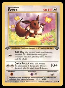 Eevee Jungle #51/64 1st. ED. Pokemon Card