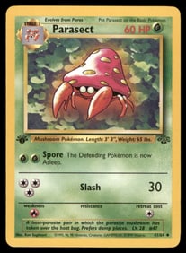 Parasect Jungle #41/64 1st. ED. Pokemon Card