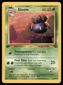 Gloom Jungle #37/64 1st. ED. Pokemon Card