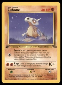 Cubone Jungle #50/64 1st. ED. Pokemon Card