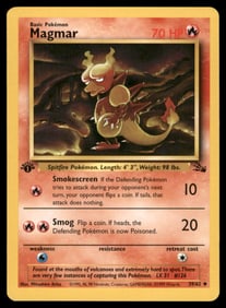 Magmar Fossil #39/62 1st. ED. Pokemon Card