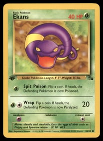 Ekans Fossil #46/62 1st. ED. Pokemon Card