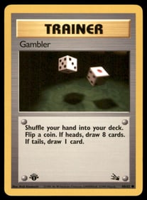 Gambler Fossil #60/62 1st. ED. Pokemon Card