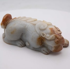 Antique Chinese Carved Jade Pixiu Figurine