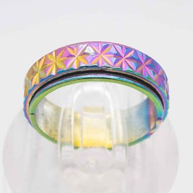 Rainbow Stainless Steel Spinner Ring