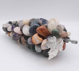 Vintage Semi Precious Stone Grape Ornament