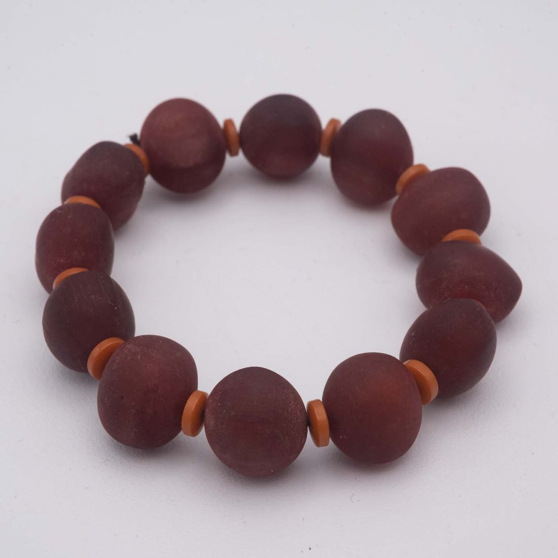 Red Bead Bracelet: Medium: Size: 2 inches Age/Detail: Red Condition: great overall, check photo for condition reference. Provenance: Collection from Estate in Tribecca LiveShipping is NOT a part of the auction house or 
