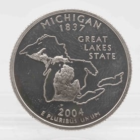 2004 American Proof Silver Quarter Michigan
