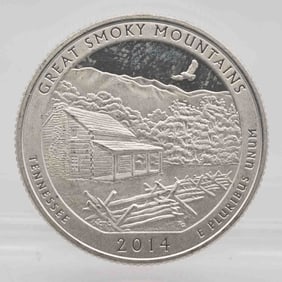 2014 American Proof Silver Quarter ATB Great Smoky Mountains