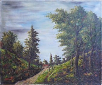 Road to The Farm Oil Painting on Canvas