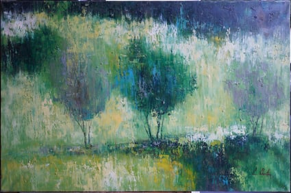 Abstract Landsape Oil on Canvas Painting