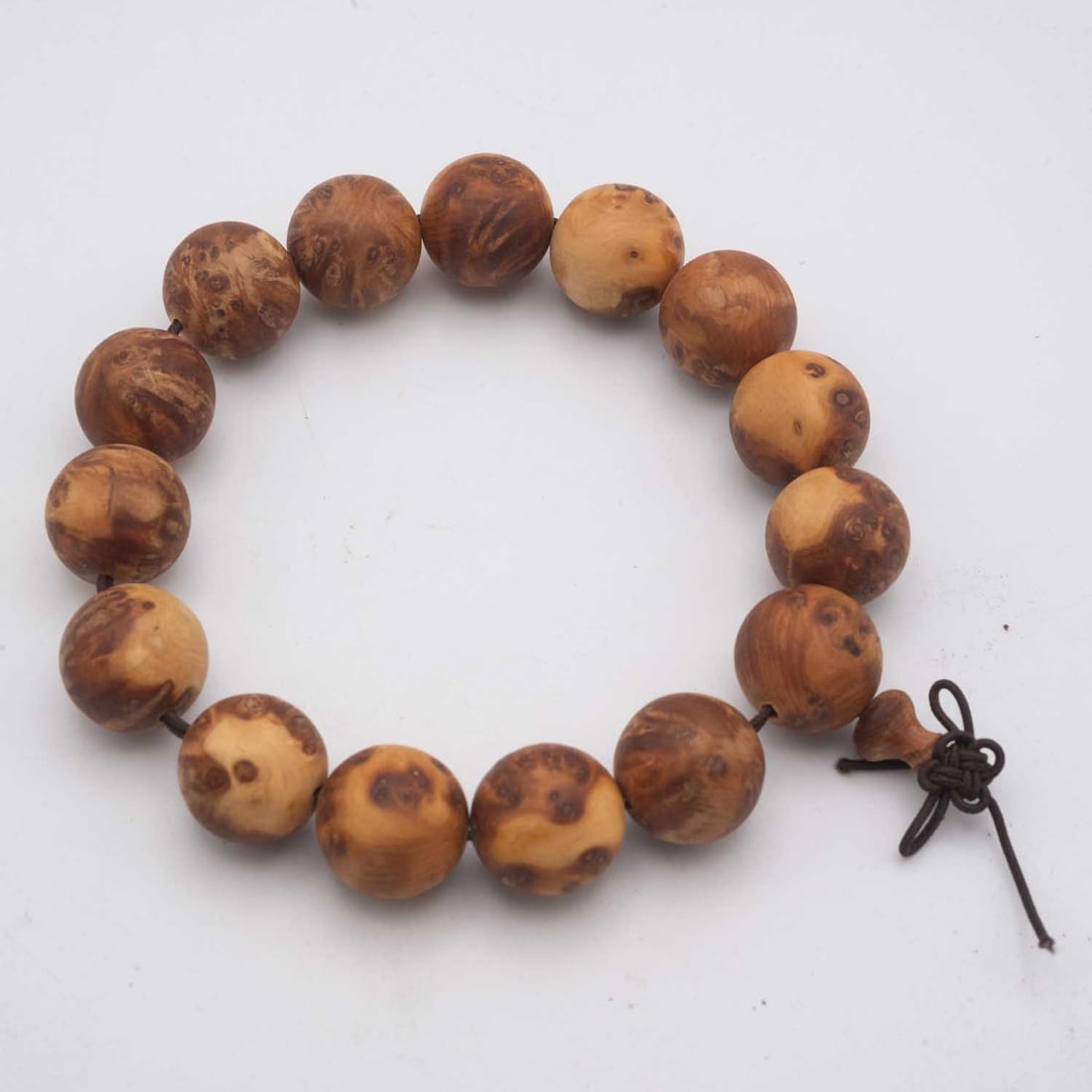 Chinese Cypress Wood Bead Bracelet (1 of 5)