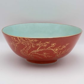 Antique Chinese Famille Rose Porcelain Large Bowl