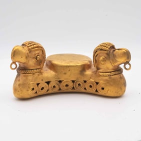 Old Columbian Tairona Twin Head Beast