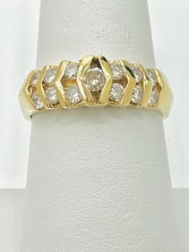 14KT Yellow Gold Natural Diamond Ring # 2022