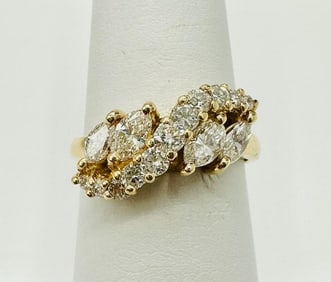 14KT Yellow Gold Natural Diamond Ring # 2023