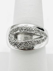 14KT White Gold Natural Diamond Ring # 2053