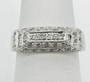 18KT White Gold Natural Diamond Ring # 2055