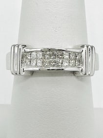 18KT White Gold Natural Diamond Ring # 2056