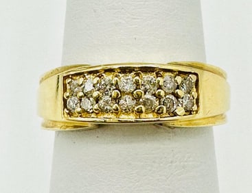 14KT Yellow Gold Natural Diamond Ring # 2084