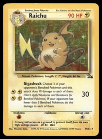 Raichu (14) Fossil #14/62 Holo Pokemon Card