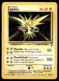 Zapdos Base Set 2 #020/130 Holo Pokemon Card