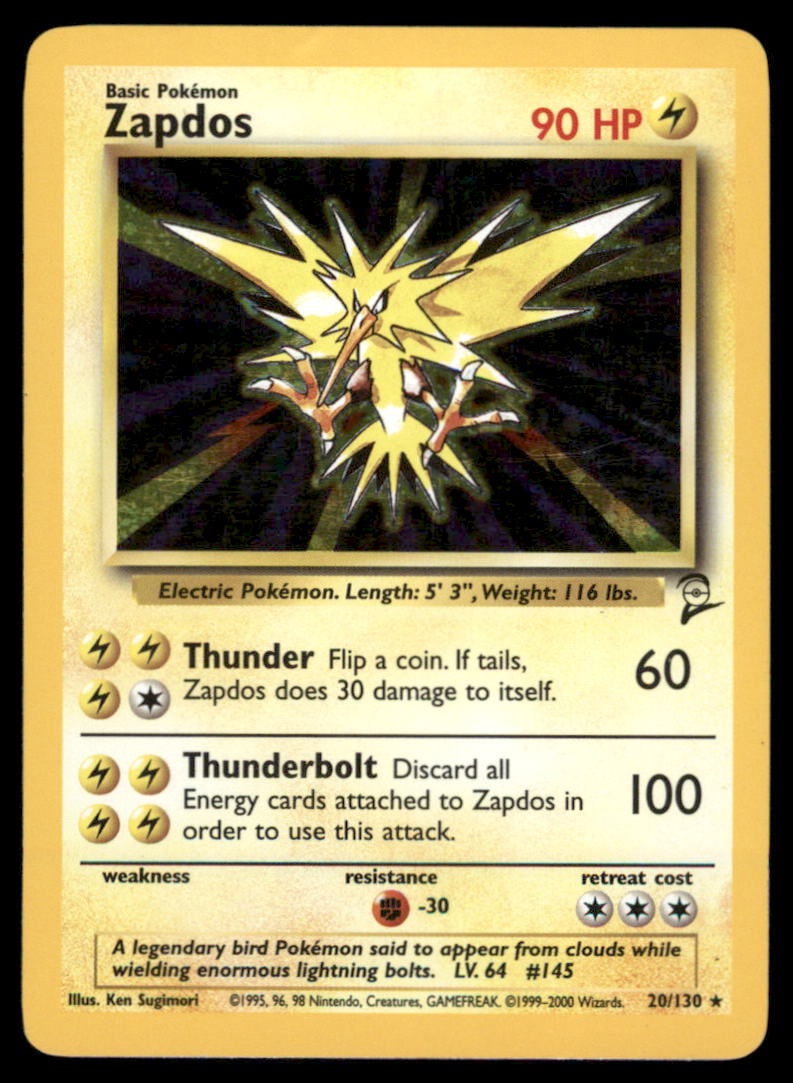 Zapdos Base Set 2 #020/130 Holo Pokemon Card: We offer combined shipping on multiple items. Buyers may also arrange their own shipping. LiveShipping is a separate and independent option for shipping that is NOT a part of the auction house or thei