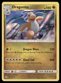 Dragonite SM Base Set #96/149 Holo Pokemon Card