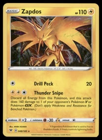 Zapdos (Cosmos Holo) Miscellaneous Cards & Products #048/185 Holo Pokemon Card