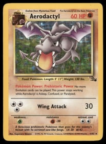 Aerodactyl Fossil Holo Pokemon Card