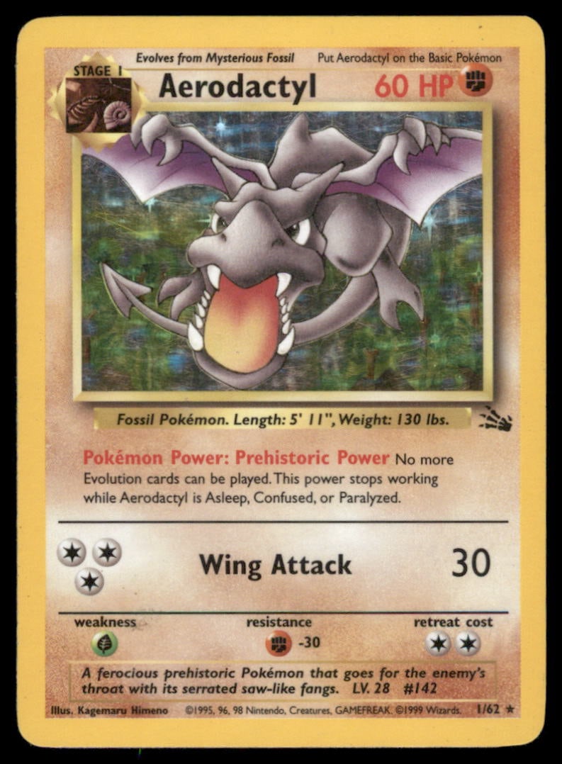 Aerodactyl Fossil Holo Pokemon Card: We offer combined shipping on multiple items. Buyers may also arrange their own shipping. LiveShipping is a separate and independent option for shipping that is NOT a part of the auction house or thei