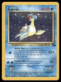 Lapras (10) Fossil #10/62 Holo Pokemon Card