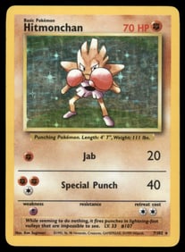 Hitmonchan Base Set #007/102 Holo Pokemon Card