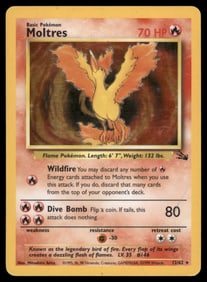 Moltres (12) Fossil #12/62 Holo Pokemon Card