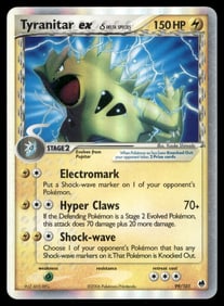 Tyranitar ex (Delta Species) Dragon Frontiers #99/101 Holo Pokemon Card