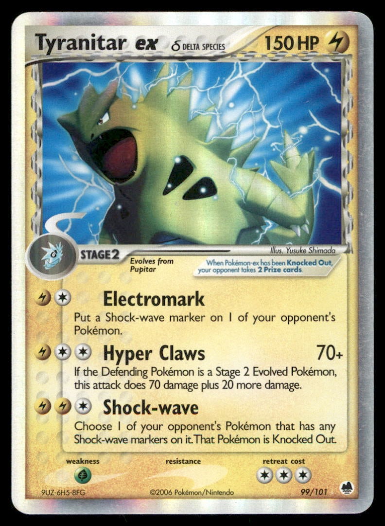 Tyranitar ex (Delta Species) Dragon Frontiers #99/101 Holo Pokemon Card (1 of 2)