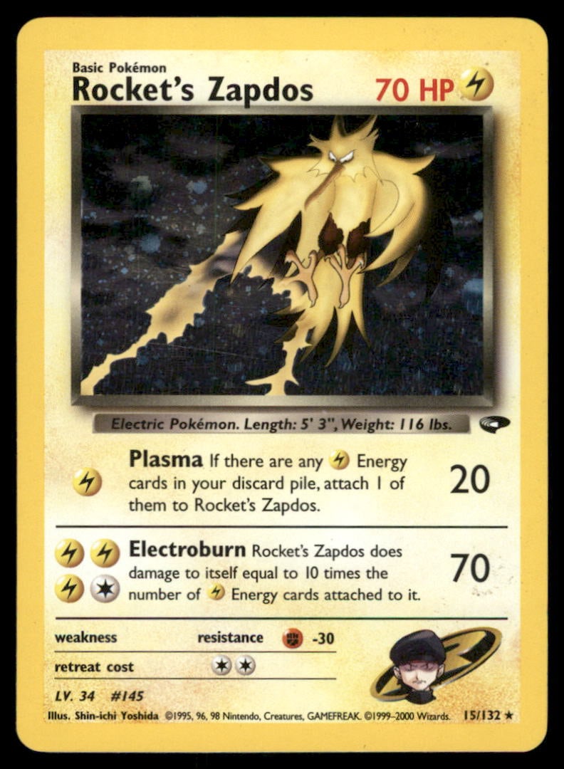Rocket's Zapdos Gym Challenge #015/132 Holo Pokemon Card: We offer combined shipping on multiple items. Buyers may also arrange their own shipping. LiveShipping is a separate and independent option for shipping that is NOT a part of the auction house or thei