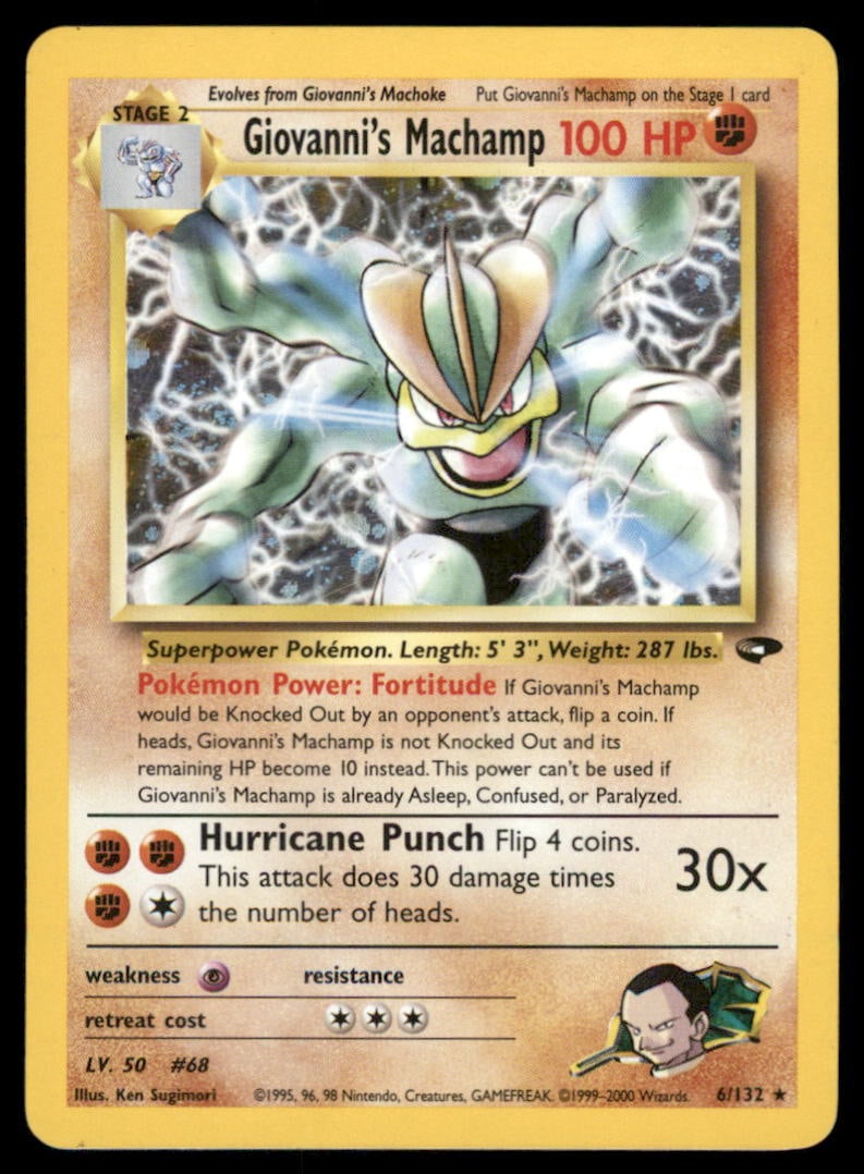 Giovanni's Machamp Gym Challenge #006/132 Holo Pokemon Card: We offer combined shipping on multiple items. Buyers may also arrange their own shipping. LiveShipping is a separate and independent option for shipping that is NOT a part of the auction house or thei