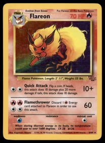 Flareon (3) Jungle #03/64 Holo Pokemon Card