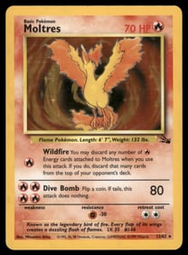 Moltres (12) Fossil #12/62 Holo Pokemon Card