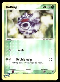 Koffing Ruby and Sapphire #54/109 Holo Pokemon Card