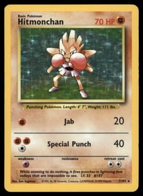 Hitmonchan Base Set #007/102 Holo Pokemon Card