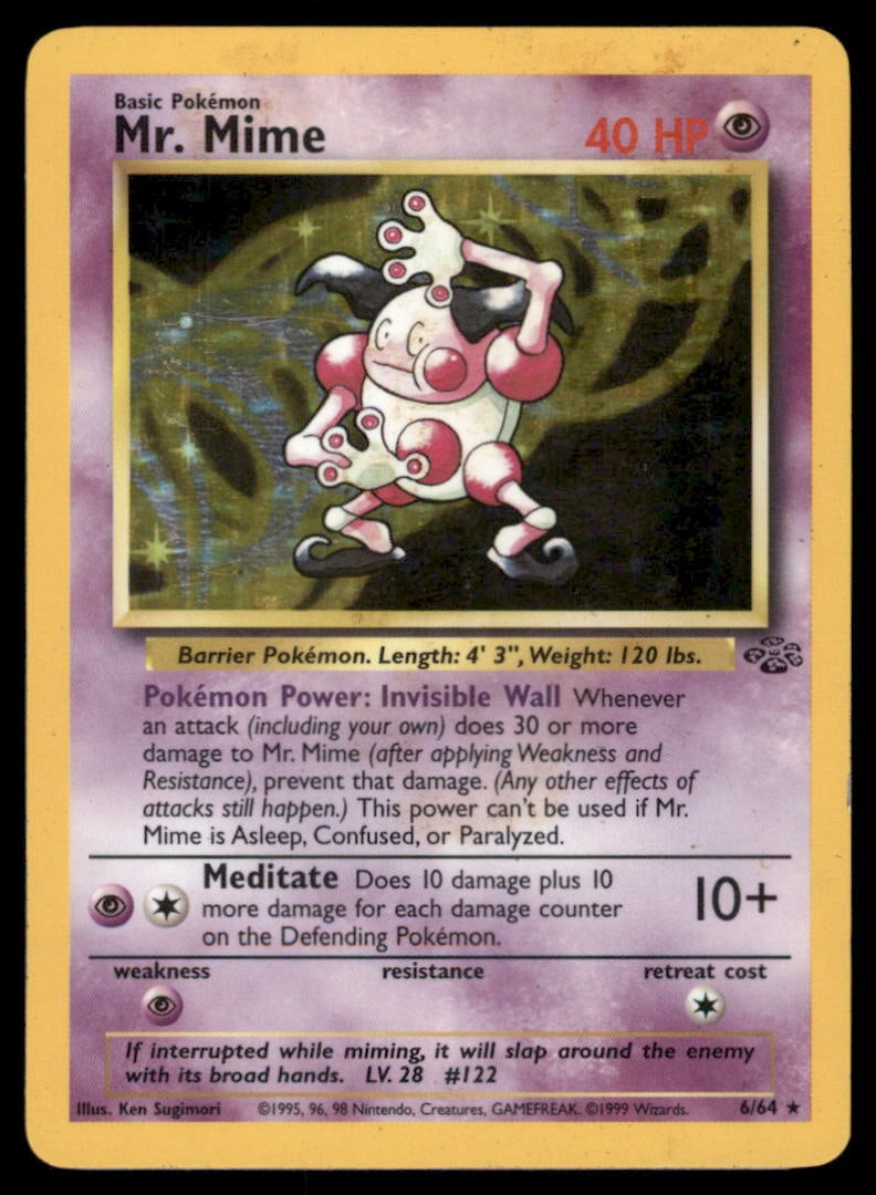 Mr. Mime (22) Jungle #22/64 Holo Pokemon Card: We offer combined shipping on multiple items. Buyers may also arrange their own shipping. LiveShipping is a separate and independent option for shipping that is NOT a part of the auction house or thei