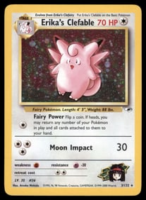 Erika's Clefable Gym Heroes #003/132 Holo Pokemon Card