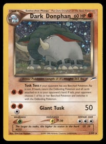 Dark Donphan Neo Destiny #003/105 Holo Pokemon Card