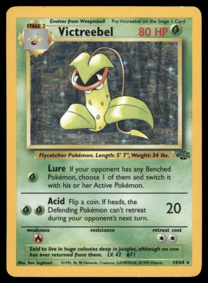 Victreebel (14) Jungle #14/64 Holo Pokemon Card: We offer combined shipping on multiple items. Buyers may also arrange their own shipping. LiveShipping is a separate and independent option for shipping that is NOT a part of the auction house or thei